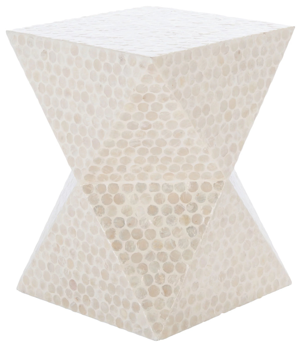 White Square Accent Table M3789