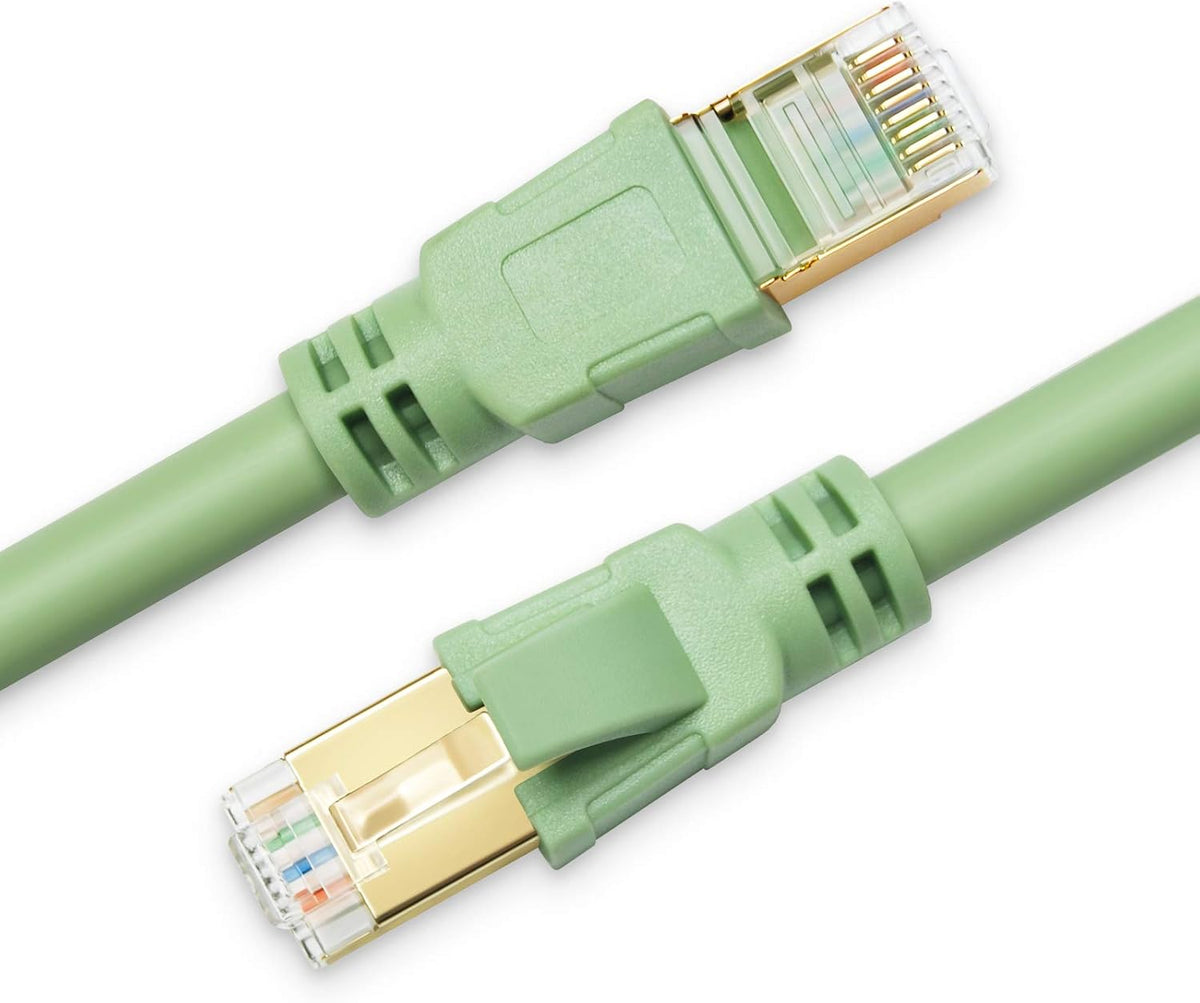 CAT8 SFTP Patch Cord, 100ft, Morandi Purple, Pack of 2 R53541