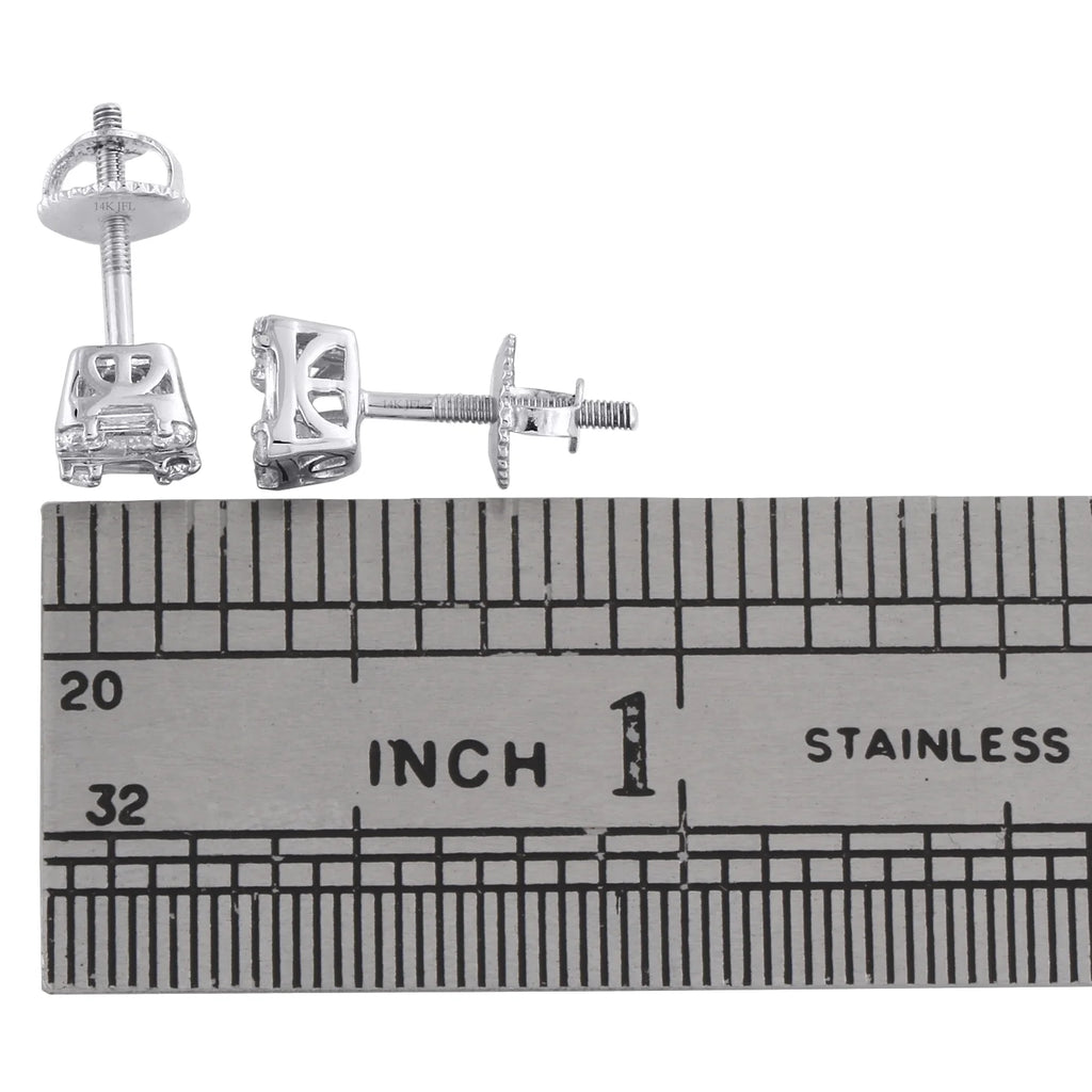 14K White Gold Diamond Stud Earrings V699832