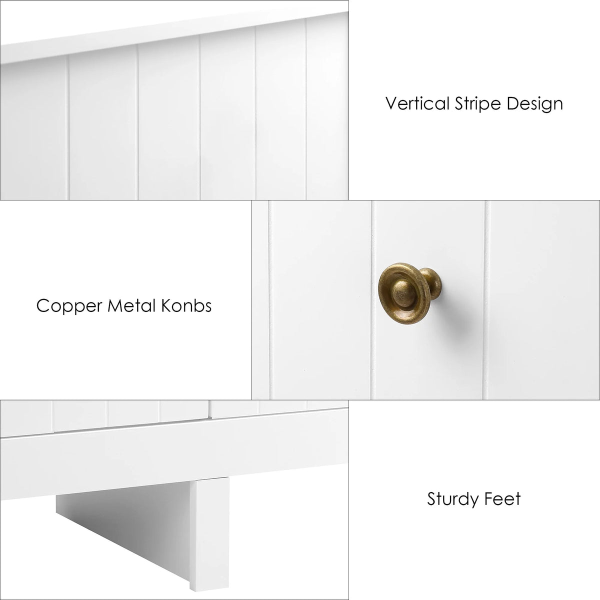White 6 Drawer Wood Dresser R649
