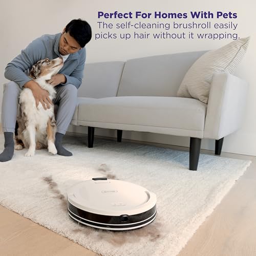 Robot Vacuum and Self-Empty Base with Bagless 60-Day Capacity, Grey U904387