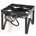 Outdoor Propane Burner Stove with 10 PSI Regulator and Cast Iron Braided Holes V361