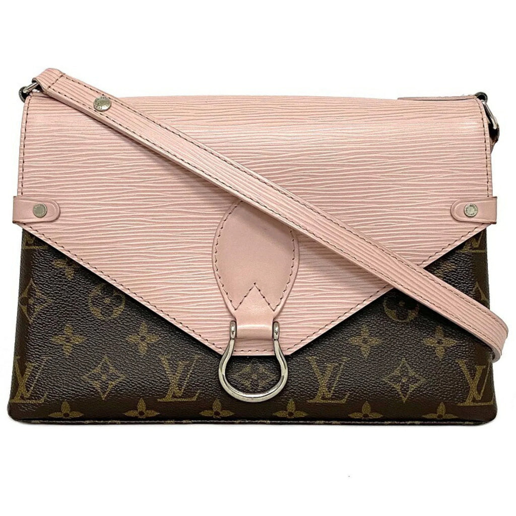 Pink Brown Monogram Leather Handbag S25064