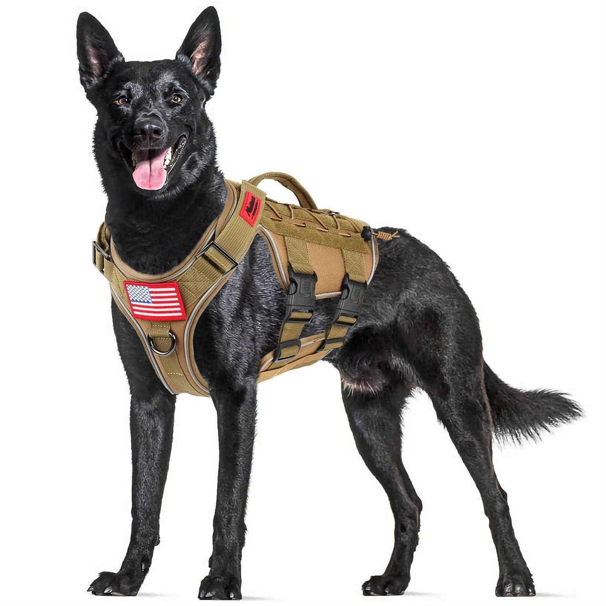 Tactical Dog Harness Reflective No Pull with Handle T651