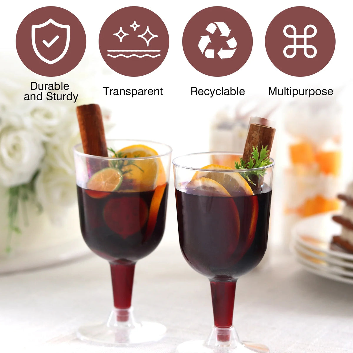 Plastic Wine Champagne Flutes E7053