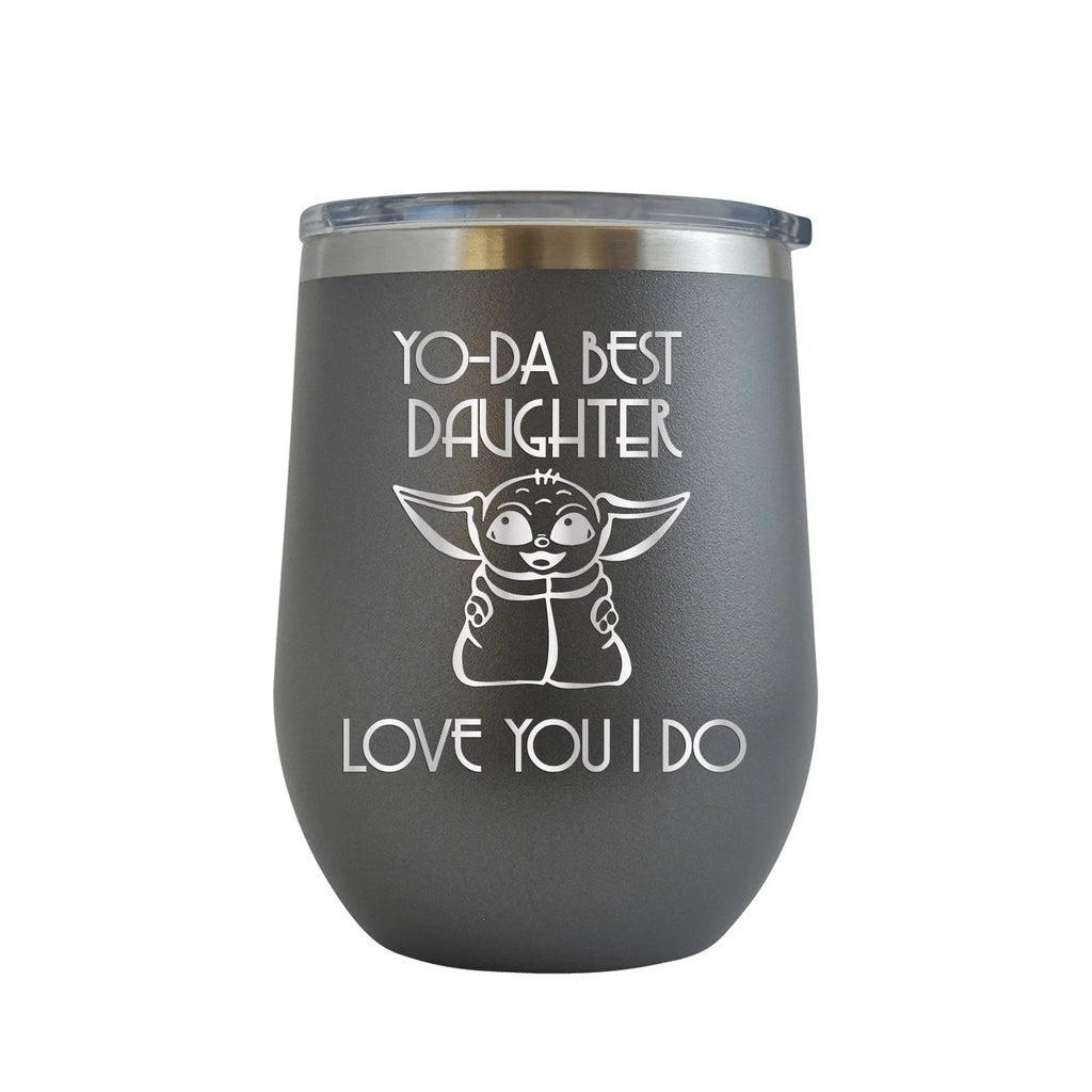Engraved 12 oz Grey Wine Cup Z24659