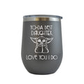 Engraved 12 oz Grey Wine Cup Z24659
