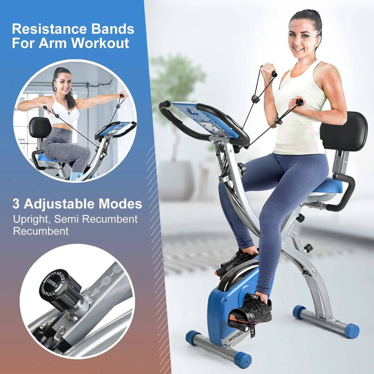 Folding Magnetic Exercise Bike F406274