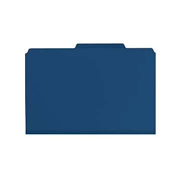 Dark Blue Legal Size Pressboard Classification Folders with Fasteners, 10/Box J2208