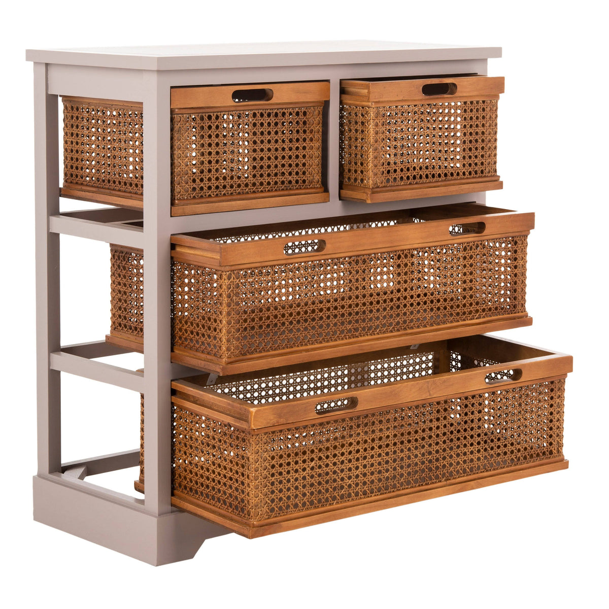 4 Drawer Storage Unit Grey L2124