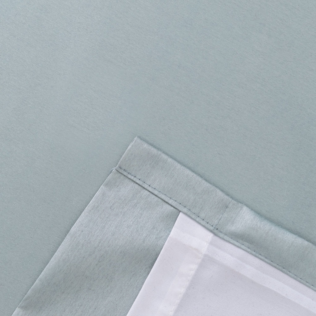Blue 100x84" Faux-Silk Rod Pocket Curtain Pairs U191465