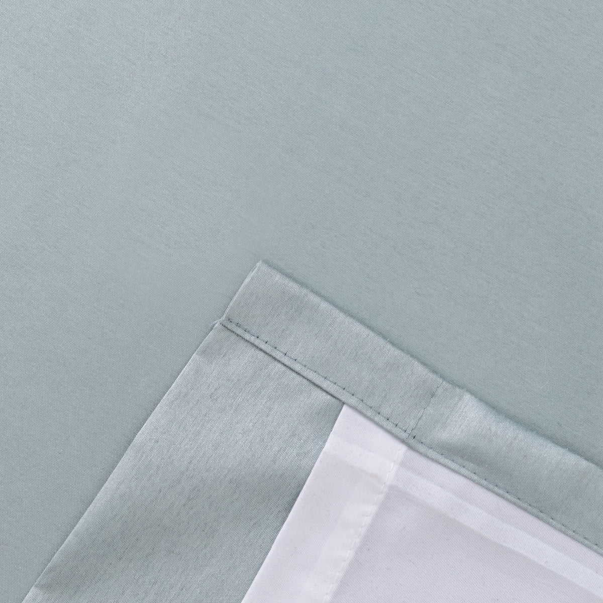 Blue 100x84" Faux-Silk Rod Pocket Curtain Pairs U191465