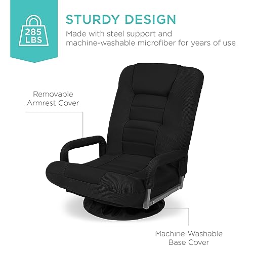 Swivel Gaming Chair 360 Degree Foldable Black/Blue D724