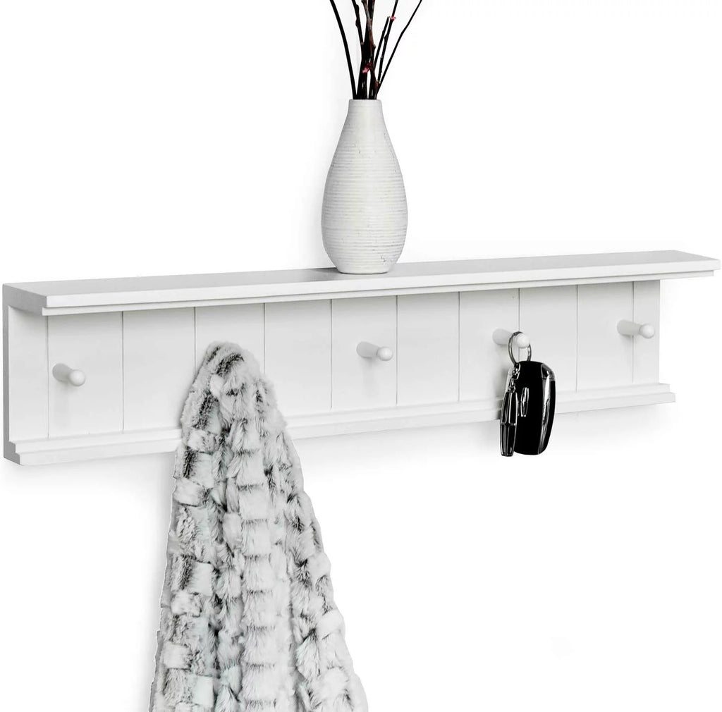 White MDF Wood Floating Shelf E78282