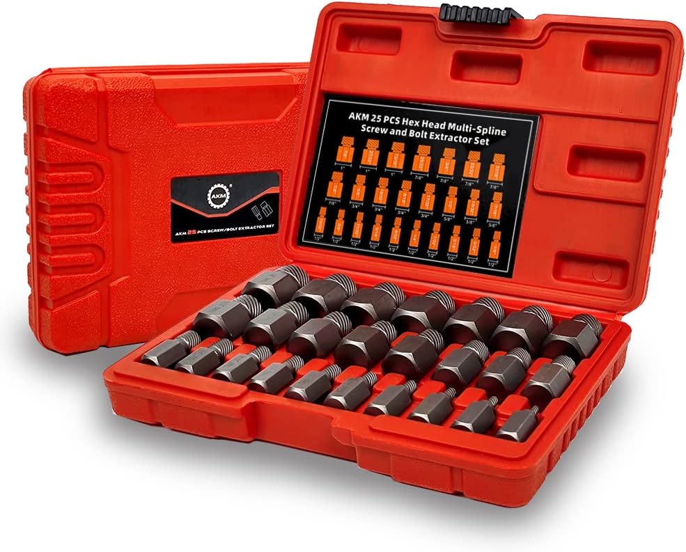 49-Piece Bolt Extractor Screw Extractor Set with Drill Bit Set and Carrying Case H216