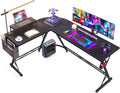 66" L Shaped Computer Desk with Monitor Stand B671321