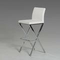 White Leatherette Bar Stool Set of 2 T289563