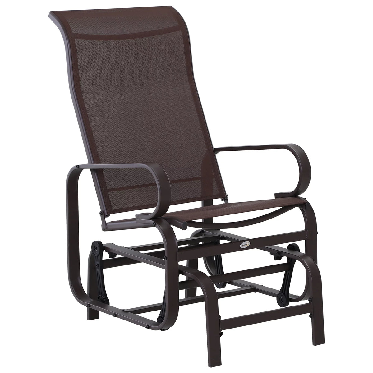 Brown Wooden Legs Glider Rocking Chair E956