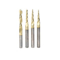 4-pc ZrN Coated 1/4x22 Shank Router Bit E2574