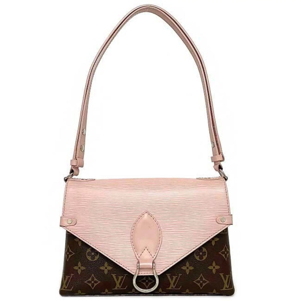 Pink Brown Monogram Leather Handbag S25064