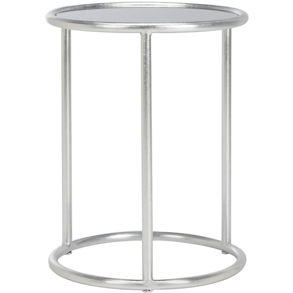 Silver/Grey Glass Top Accent Table T6748