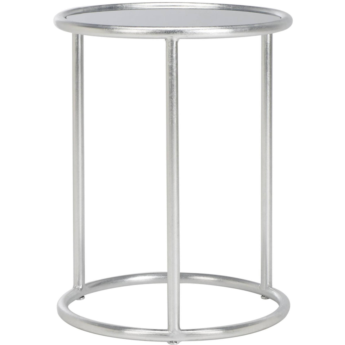 Silver/Grey Glass Top Accent Table T6748