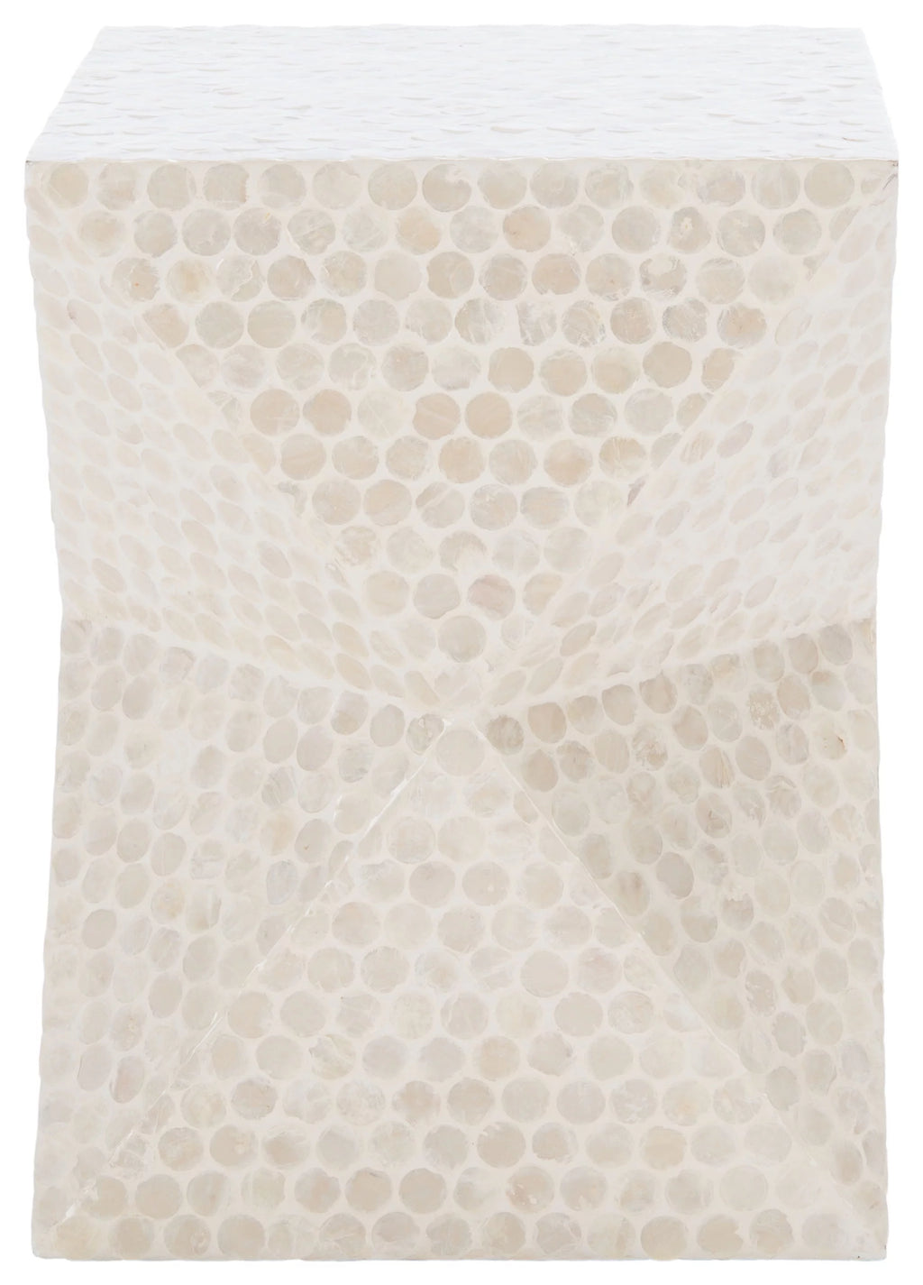 White Square Accent Table M3789