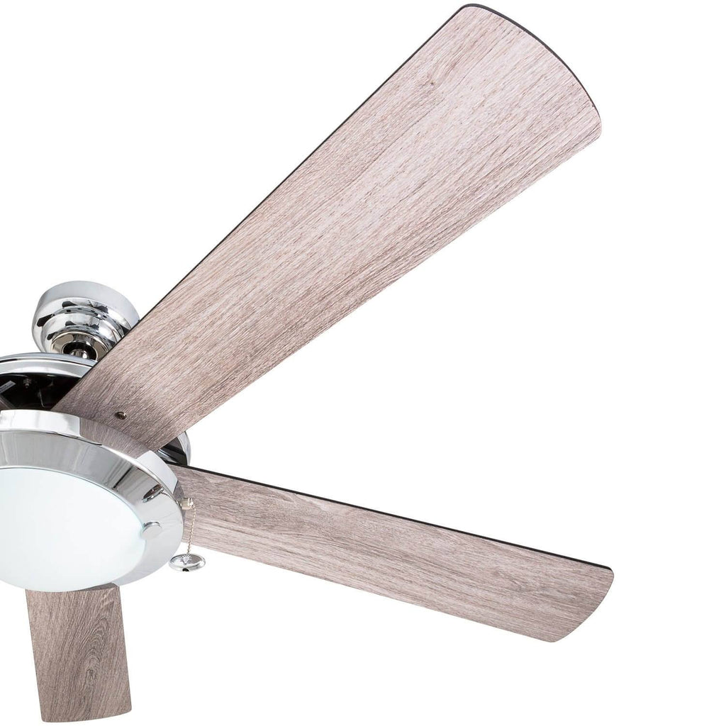 Chrome Contemporary Rustic Ceiling Fan, 52 LED H554367