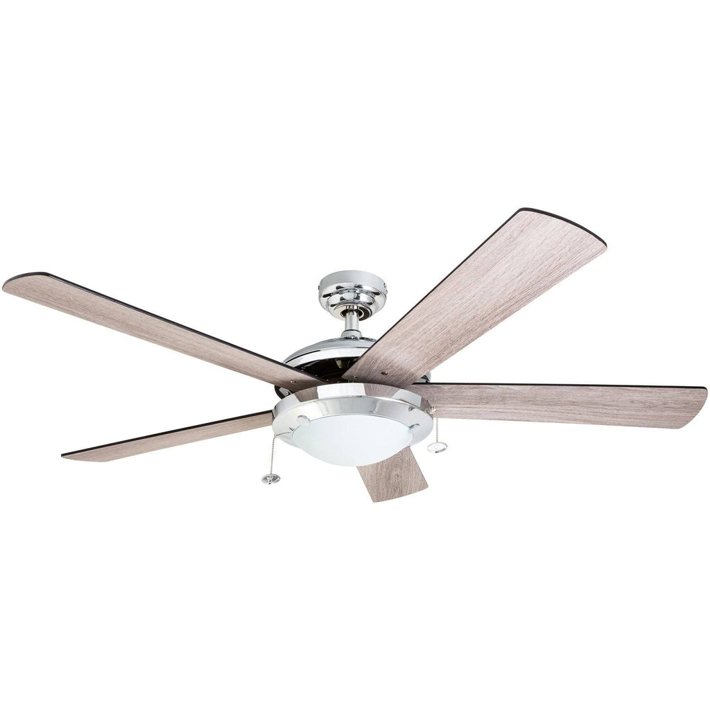 Chrome Contemporary Rustic Ceiling Fan, 52 LED H554367