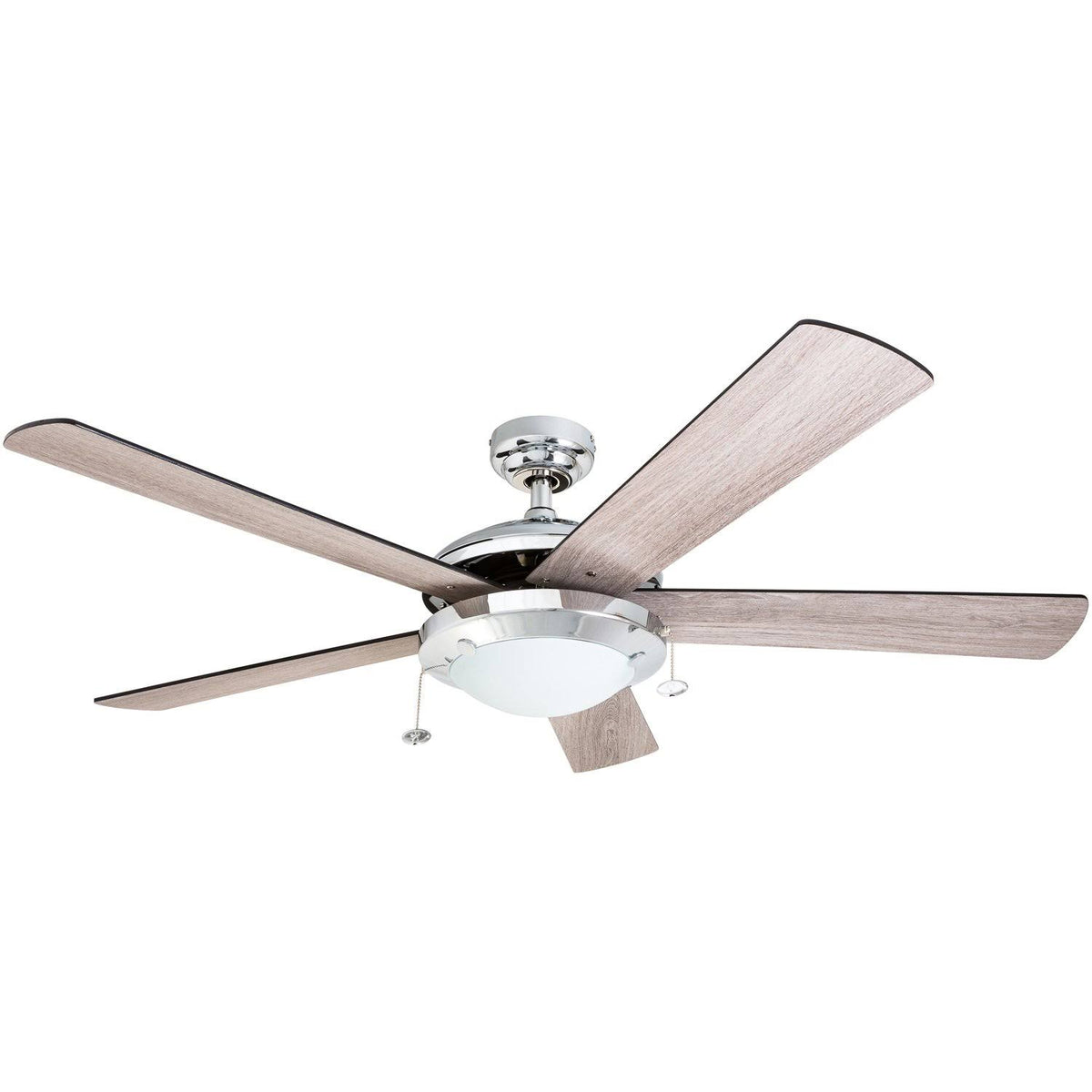 Chrome Contemporary Rustic Ceiling Fan, 52 LED H554367