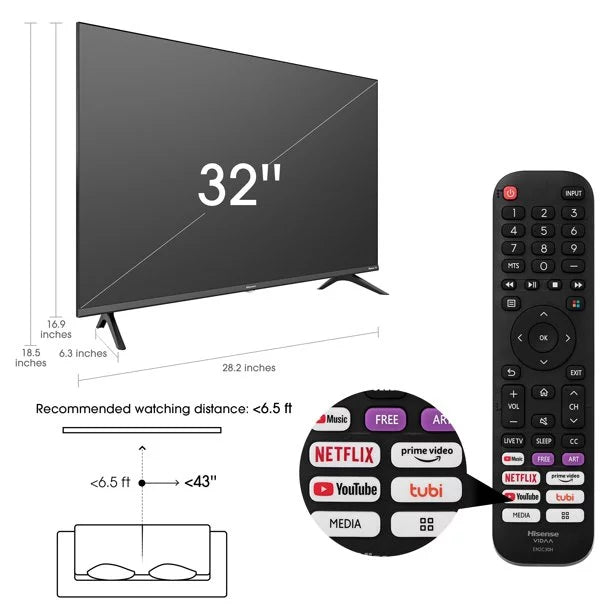 32" HD Smart TV U68084