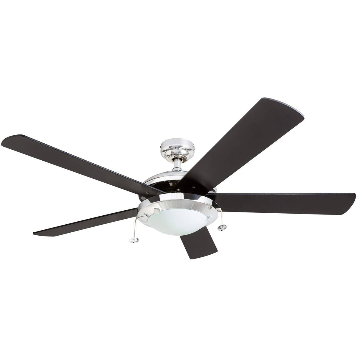 Chrome Contemporary Rustic Ceiling Fan, 52 LED H554367