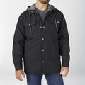 Black Fleece Hooded Duck Shirt Coat A3123