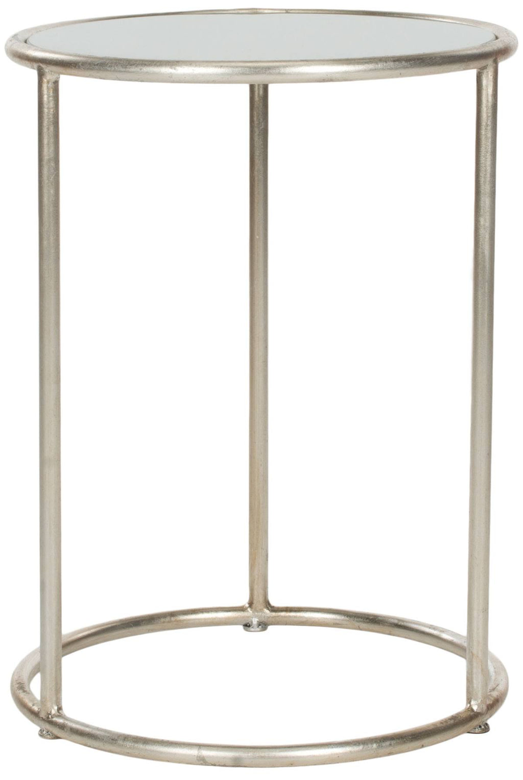 Silver/Grey Glass Top Accent Table T6748