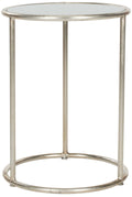 Silver/Grey Glass Top Accent Table T6748