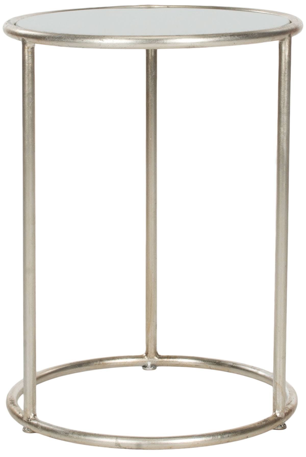 Silver/Grey Glass Top Accent Table T6748