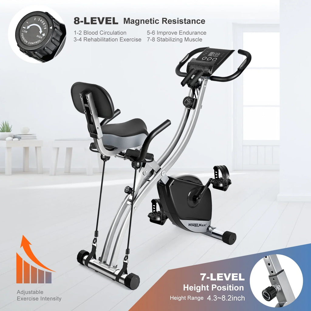 Folding Magnetic Exercise Bike F406274