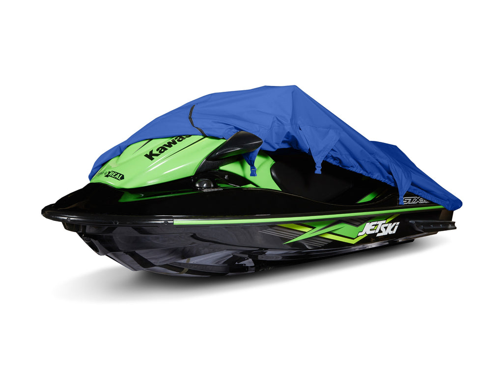 Blue Polyester Jet Ski Cover with Drawcord Hem S340211