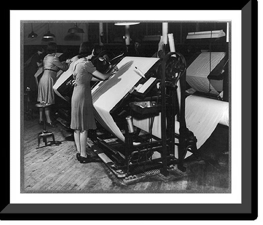 Framed Print, Women making shelter cloth for Army tents, 17-7/8" x 21-7/8" M18803