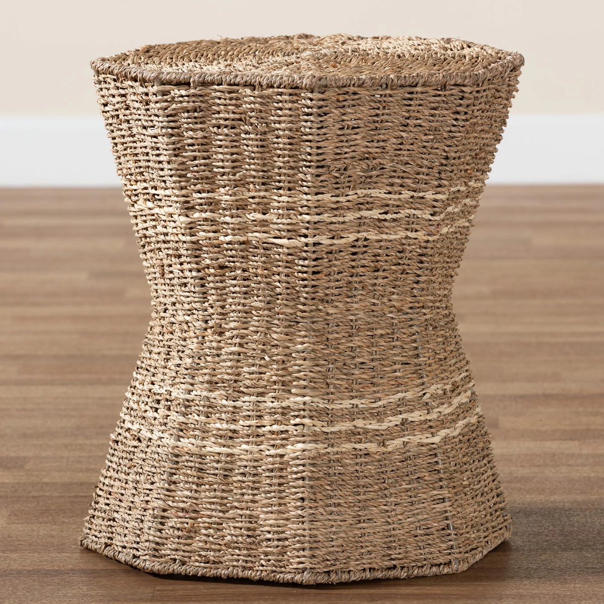 Natural Brown Seagrass End Table E973