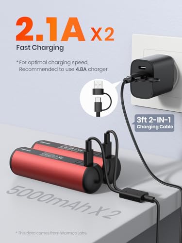 Rechargeable 2 Pack 10000mAh Magnetic Electric Hand Warmers Q90850