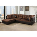 103.5" Wide Microfiber Sectional Sofa with Matching Pillows E35181