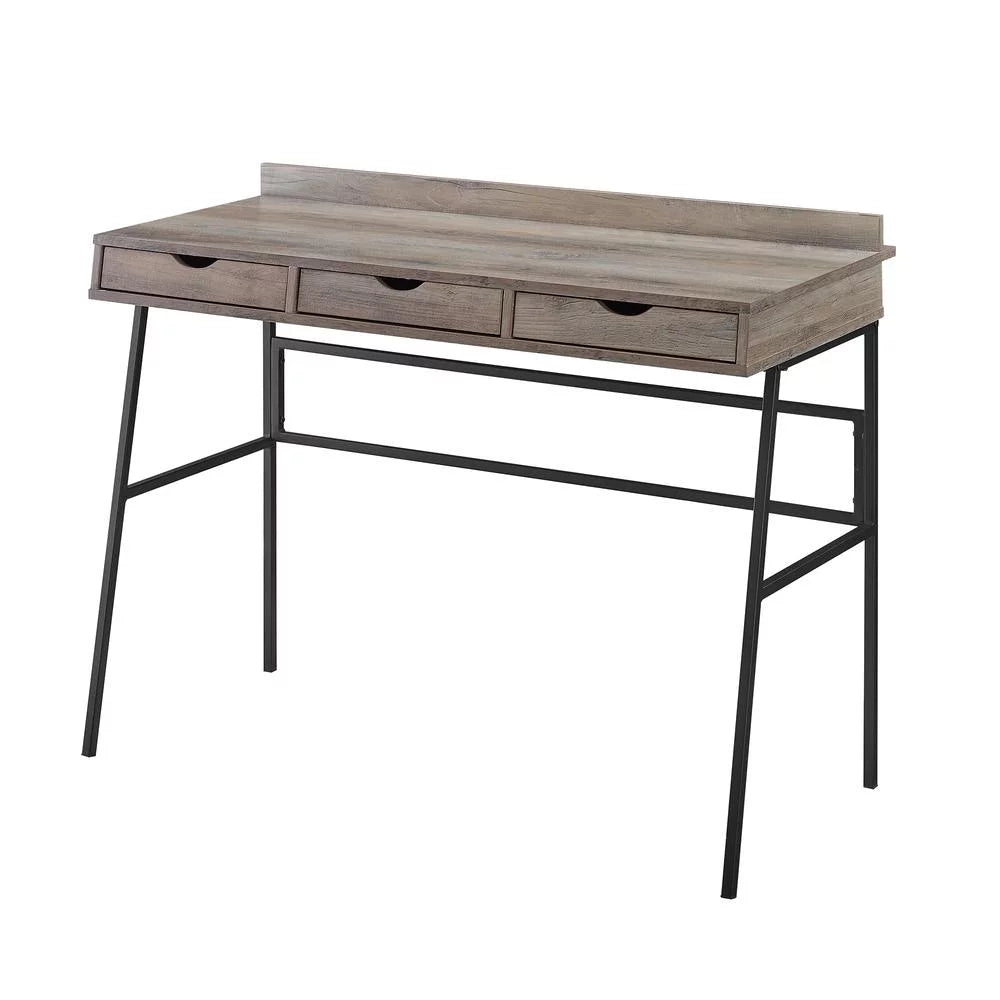42" Gray Wash 3 Drawer Desk P145