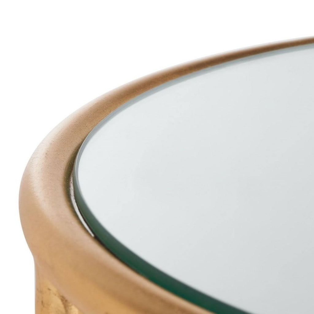Silver/Grey Glass Top Accent Table T6748