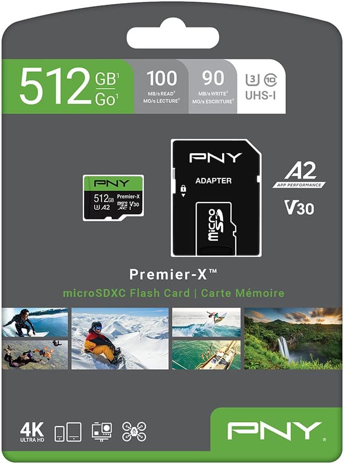 512GB U3 V30 microSDXC Flash Memory Card Pack of 2 F175020