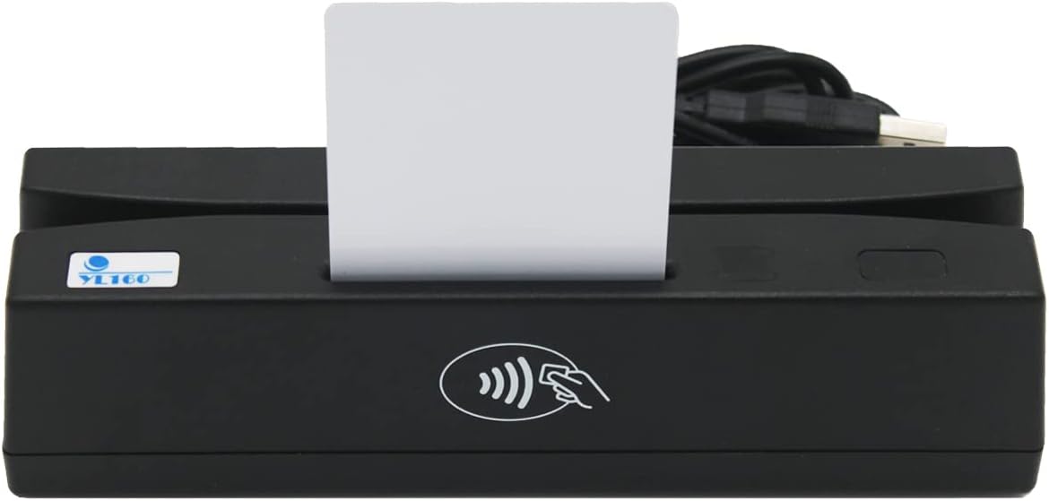 USB 4 in 1 Magnetic Swipe Card Reader with EMV Chip, RFID, PSAM Y5427