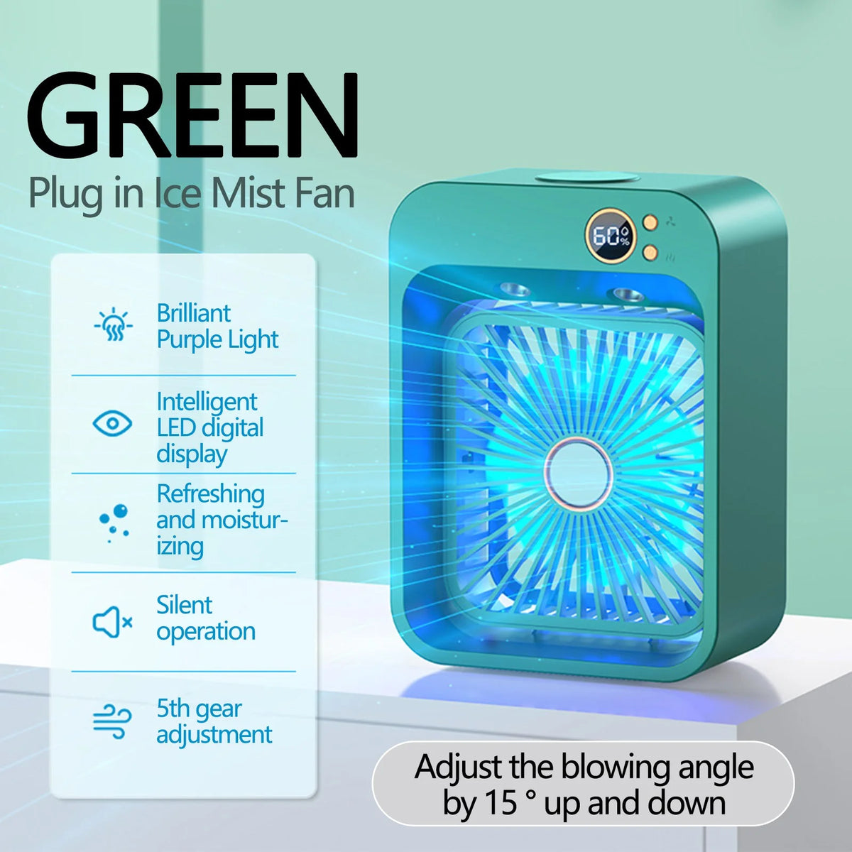 USB Mini Cooler Purification and Humidification Refrigeration Fan B673