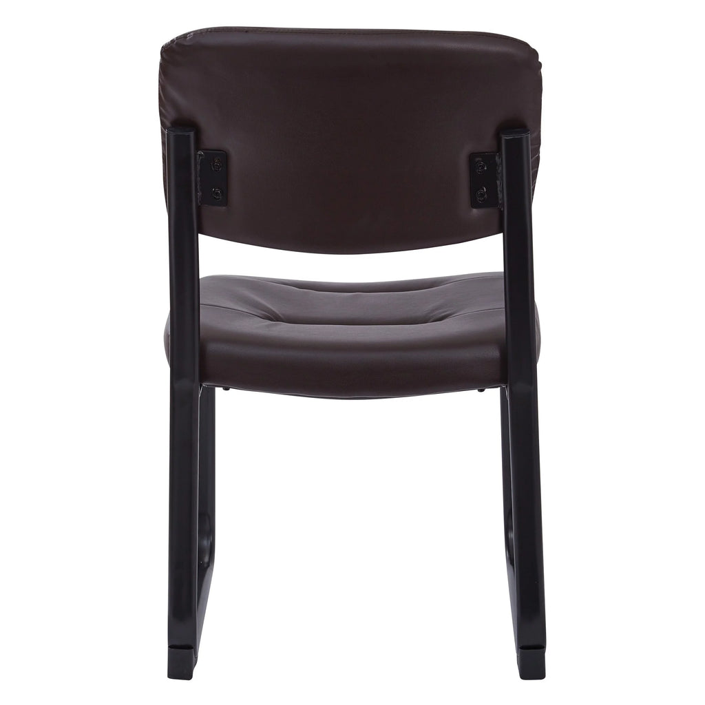 Faux Leather Visitor Chair with Sled Base L20543