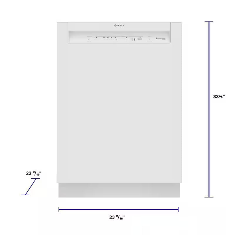 White Front Control Tall Tub Dishwasher with Stainless Steel Tub V269571