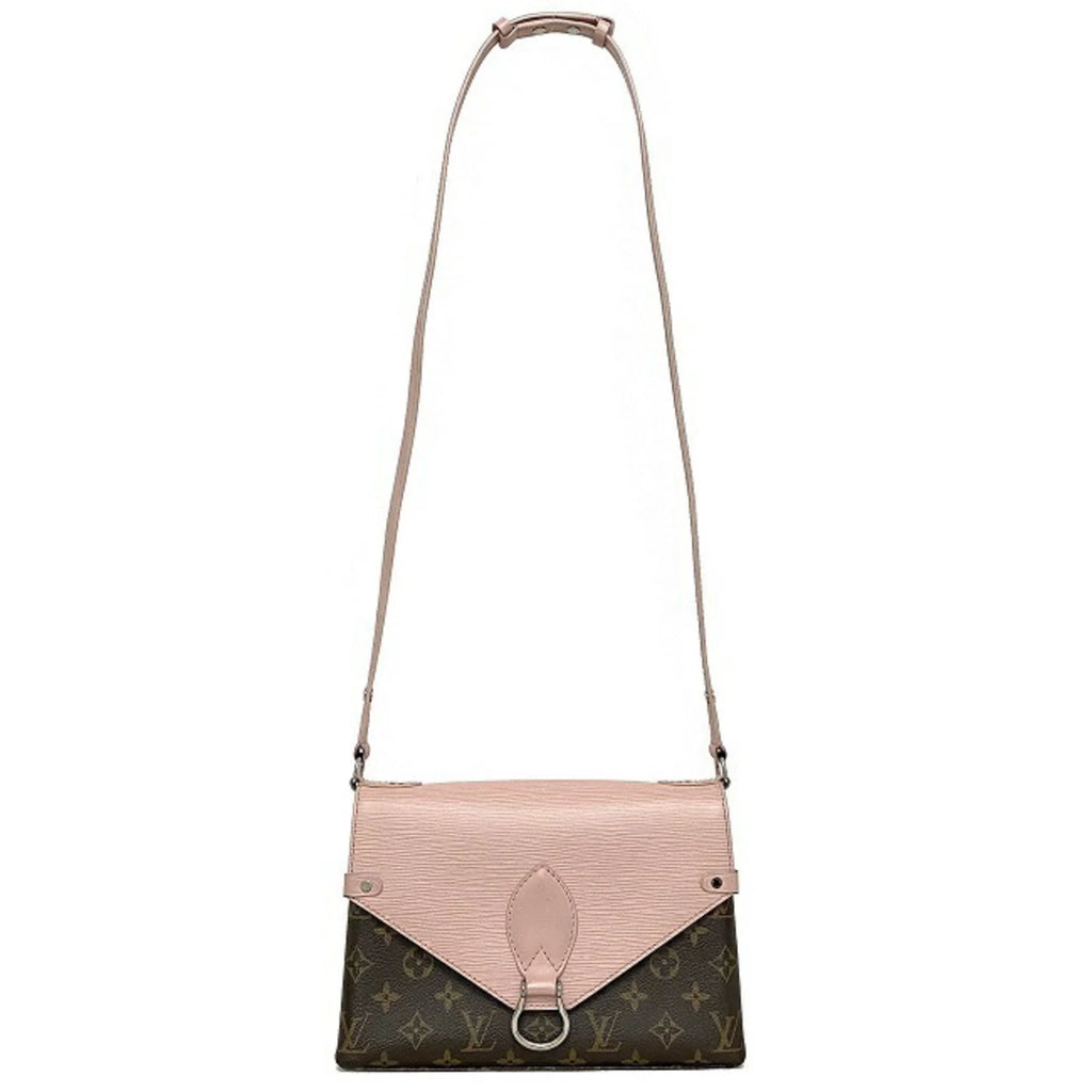 Pink Brown Monogram Leather Handbag S25064